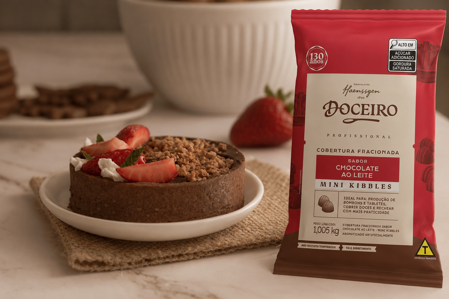 Cobertura Fracionada Doceiro Mini Kibbles: praticidade e inovação na produção de chocolates e doces