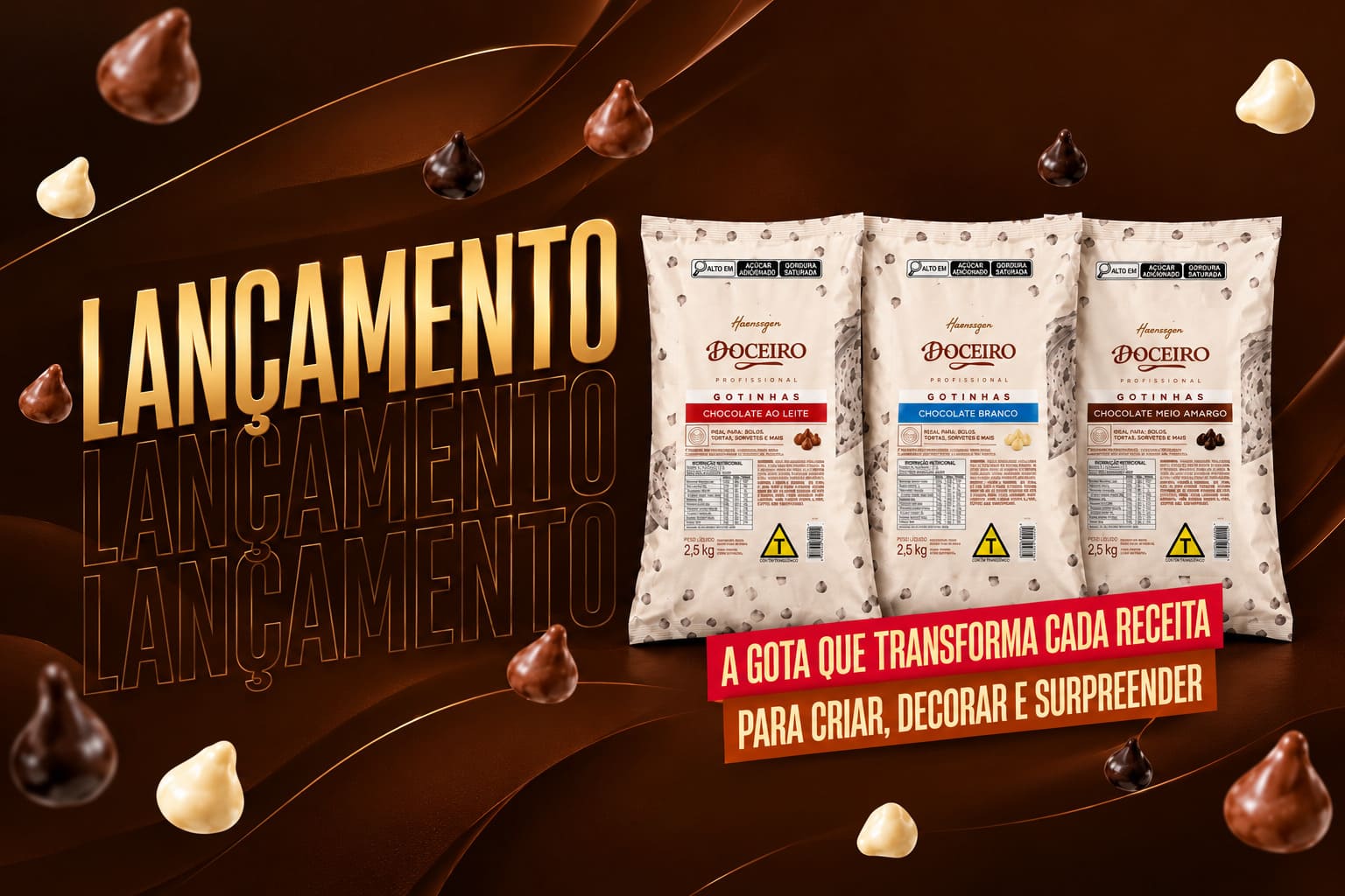Muito além do cookie: como usar gotas de chocolate na confeitaria profissional
